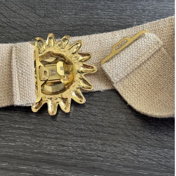 Vintage Gold Tone Sun Belt Stretch Size Small Medium - Picture 5 of 6